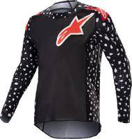Alpinestars - Alpinestars Racer North Youth Jersey - 3770523-1397-LG - Black/Neon Red - Large - Image 1