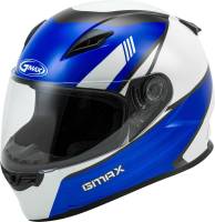 G-Max - G-Max GM-49Y Deflect Youth Helmet - G1493511 - White/Blue - Medium - Image 1