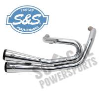 S&S Cycle - S&S Cycle Grand National 2-Into-2 Exhaust Systems without Catalytic Converters - Chrome - 550-0761 - Image 1