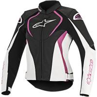 Alpinestars - Alpinestars Stella Jaws Perforated Womens Leather Jacket - 3111116123944 - Black/White/Pink - 8 - Image 1