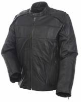 Mossi - Mossi Retro Premium Leather Jacket - 20-155-46 - Black - 46 - Image 1