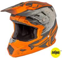 Fly Racing - Fly Racing Toxin Resin Helmet - 73-8528-4-XS - Matte Orange/Khaki - X-Small - Image 1