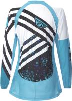 Fly Racing - Fly Racing Kinetic Womens Jersey - 371-621L - Blue/Black - Large - Image 3