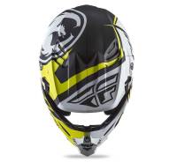Fly Racing - Fly Racing F2 Carbon Dragon Helmet - 73-4042XS - Matte White/Black/Hi Vis Yellow - X-Small - Image 3