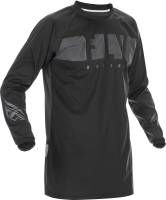 Fly Racing - Fly Racing Windproof Jersey - 370-8010L - Black/Gray - Large - Image 1