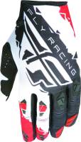 Fly Racing - Fly Racing Kinetic Gloves (2017) - 370-41407 - Red/White - 7 - Image 2
