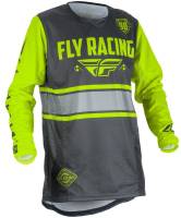 Fly Racing - Fly Racing Kinetic Era Jersey  - 371-429X - Gray/Hi-Viz - X-Large - Image 1