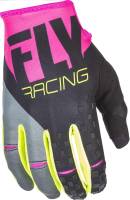 Fly Racing - Fly Racing Kinetic Youth Gloves - 371-41905 - Neon Pink/Hi-Vis - Medium - Image 1