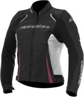 Alpinestars - Alpinestars Stella Devon Airflow Womens Leather Jacket - 3112116123940 - Black/White/Pink - 4 - Image 1
