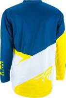 Fly Racing - Fly Racing F-16 Youth Jersey - 372-923YL - Yellow/White/Navy - Large - Image 2