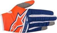 Alpinestars - Alpinestars Radar Flight Youth Gloves - 3541818-473-MD - Orange Fluo/Dark Blue/White - Medium - Image 1