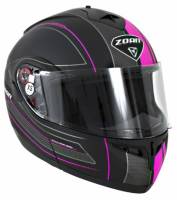 Zoan - Zoan Optimus Raceline Graphics Helmet - 138-173 - Black/Pink - X-Small - Image 1