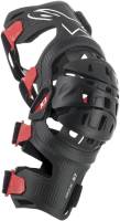 Alpinestars - Alpinestars Bionic-10 Carbon Knee Brace Set - 6500719-13-L - Black/Red - Large - Image 1