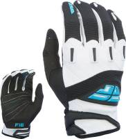 Fly Racing - Fly Racing F-16 Youth Gloves (2017) - 370-91005 - Black/White - 5 - Image 1