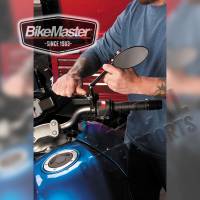 BikeMaster - BikeMaster Old School Tube Mirror - Black - KS-A46B - Image 2