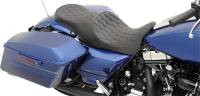 Drag Specialties - Drag Specialties Low Profile Forward Positioning Touring Seat with Driver Backrest - Double Diamond Stitch - XF-2-0801-1011 - Image 3