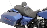 Drag Specialties - Drag Specialties Low Profile Forward Positioning Touring Seat with Driver Backrest - Double Diamond Stitch - XF-2-0801-1011 - Image 2