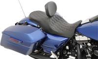 Drag Specialties - Drag Specialties Low Profile Forward Positioning Touring Seat with Driver Backrest - Double Diamond Stitch - XF-2-0801-1011 - Image 4