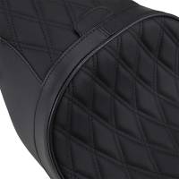 Drag Specialties - Drag Specialties Low Profile Forward Positioning Touring Seat with Driver Backrest - Double Diamond Stitch - XF-2-0801-1011 - Image 5
