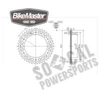 BikeMaster - BikeMaster Steel Rear Sprocket - 42T - 250 006 42 - Image 2