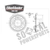 BikeMaster - BikeMaster Steel Rear Sprocket - 42T - 260 488 42 - Image 2