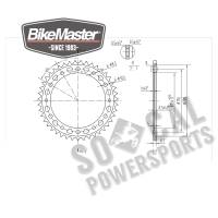 BikeMaster - BikeMaster Steel Rear Sprocket - 43T - 261 340 43 - Image 2