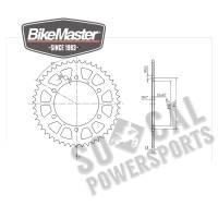 BikeMaster - BikeMaster Steel Rear Sprocket - 47T - 240 855 47 - Image 2