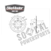 BikeMaster - BikeMaster Steel Rear Sprocket - 38T - 240 279 38 - Image 2