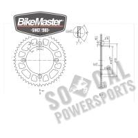 BikeMaster - BikeMaster Steel Rear Sprocket - 50T - 220 215 50 - Image 2