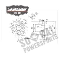 BikeMaster - BikeMaster Front Sprocket - 15T - 150 741 15 - Image 2