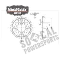 BikeMaster - BikeMaster Steel Rear Sprocket - 43T - 260 829 43 - Image 2