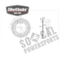 BikeMaster - BikeMaster Steel Rear Sprocket - 38T - 251 304 38 - Image 2