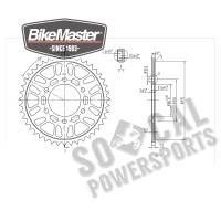 BikeMaster - BikeMaster Steel Rear Sprocket - 43T - 251 489 43 - Image 2