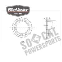 BikeMaster - BikeMaster Steel Rear Sprocket - 48T - 230 831 48 - Image 2