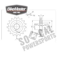BikeMaster - BikeMaster Front Sprocket - 17T - 151 372 17 - Image 2