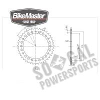 BikeMaster - BikeMaster Steel Rear Sprocket - 43T - 262 011 43 - Image 2