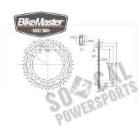 BikeMaster - BikeMaster Steel Rear Sprocket - 42T - 251 307 42 - Image 2