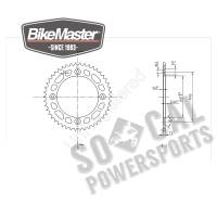 BikeMaster - BikeMaster Steel Rear Sprocket - 46T - 230 831 46 - Image 2