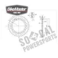 BikeMaster - BikeMaster Steel Rear Sprocket - 38T - 250 498 38 - Image 2