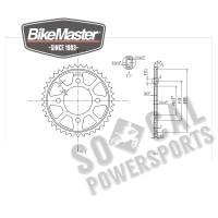 BikeMaster - BikeMaster Steel Rear Sprocket - 39T - 260 284 39 - Image 2