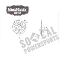 BikeMaster - BikeMaster Steel Rear Sprocket - 36T - 230 802 36 - Image 2