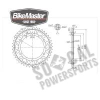 BikeMaster - BikeMaster Steel Rear Sprocket - 43T - 260 859 43 - Image 2