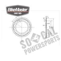 BikeMaster - BikeMaster Steel Rear Sprocket - 48T - 231 847 48 - Image 2