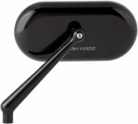 Arlen Ness - Arlen Ness Forged Oval Short Stem Billet Mirror - Left - Black - 13-170 - Image 2