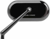 Arlen Ness - Arlen Ness Forged Oval Short Stem Billet Mirror - Left - Black - 13-170 - Image 1