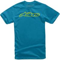 Alpinestars - Alpinestars Blaze Youth T-Shirt - 3038-72000-7655-L - Turquoise/Yellow - Large - Image 1