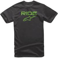Alpinestars - Alpinestars Ride 2.0 Youth T-Shirt - 3038-72010-1060-L - Black/Green - Large - Image 1