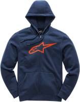 Alpinestars - Alpinestars Ageless II Fleece Zip-Front Hoody - 1038530527030M - Navy/Red - Medium - Image 1