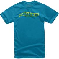 Alpinestars - Alpinestars Blaze Youth T-Shirt - 3038-72000-7955-XS - Royal/Yellow - X-Small - Image 1