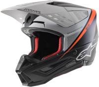 Alpinestars - Alpinestars SM5 Rayon Helmet - 8304121-1242-2X - Black/White/Orange Flourescent Matte - 2XL - Image 1